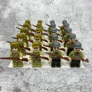 志愿军事乐高抗美援朝长津湖积木拼插玩具水门桥打仗人仔益智玩偶