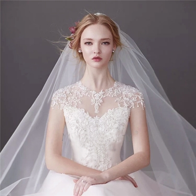 头纱长款简约蓬蓬