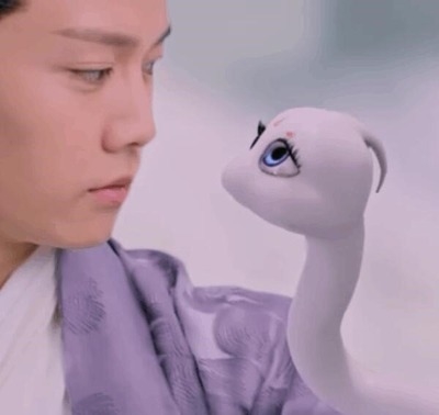 天乩之白蛇h传说白夭夭同款杨紫小白蛇可爱毛绒玩具公仔贪吃蛇玩