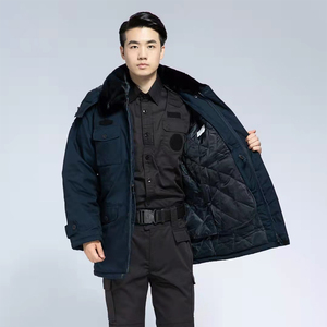 冬季作训大衣防寒迷彩大衣加厚棉衣毛领防水拉链冷库棉袄保安寒区