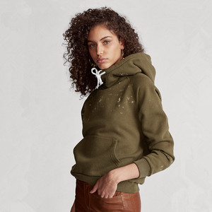 秋冬款保罗长袖polo卫衣女纯色套头连帽加绒外套修身外穿纯棉帽衫