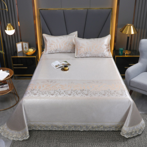 富安娜家纺夏季冰丝席三件套水洗机洗空调席双人加厚1.8m床折叠席