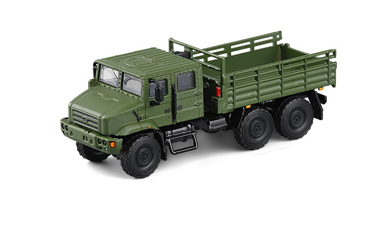 一汽解c放mv3型通用军车六轮6x6军事运输卡车1:64合金汽车模型