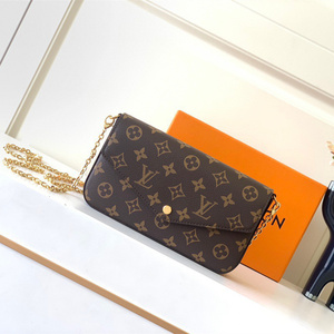 【源圣拍】lv/路易威登女包felicie三合一老花包链条斜挎包单肩包