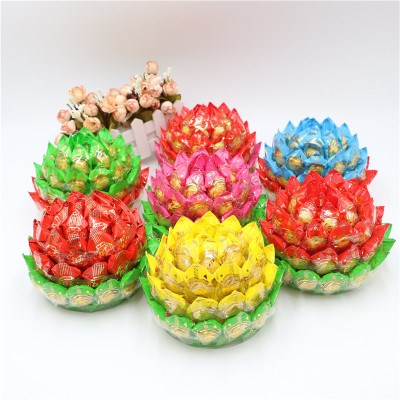旭鑫花生酥糖果纯手工莲花糖塔供佛拜佛贡品过年佛前供品摆件1
