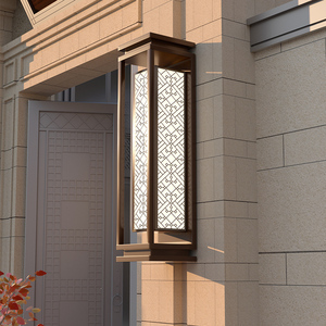 户外壁灯新中式轻奢不锈钢室外防水别墅花园庭院门柱大门外墙壁灯