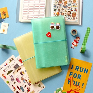 sijamstudio韩国果冻透明贴纸离型收纳袋本收集册pvc绑带剪贴2022