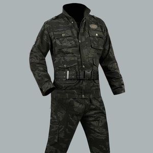 纯棉工作服套装男迷彩劳保服耐磨弹力秋冬加厚劳动工地电焊工工装