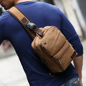 包休斜)款牧布帆闲背包包包(胸simu男大百思包包新休跨运动搭闲