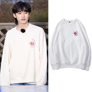 韩都衣舍官方旗舰店tnt宋亚轩同款私服男女秋冬装加厚圆领白色卫