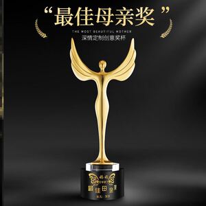 母亲节奖杯好妈妈中国水晶奖杯奖牌奖章高档大气定制创意透明木质
