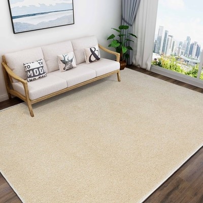 山花地毯卧室客厅满铺沙发茶几垫床边纯色定制地毯现代简约床下毯