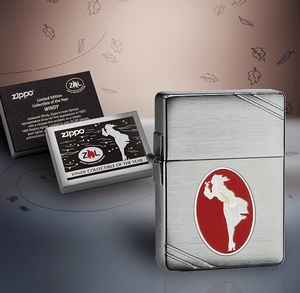 正品美国zippo打火机1935复刻风中女郎限量纪念2013年度版28729男