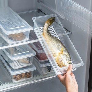 冰箱隔断分格收纳盒装肉冷冻保鲜盒带盖整理盒冷藏储物防串味分类