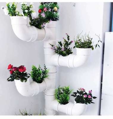 pvc水管立体式一角装饰花架阳台花盆阳台创意幼儿园.种菜管管道