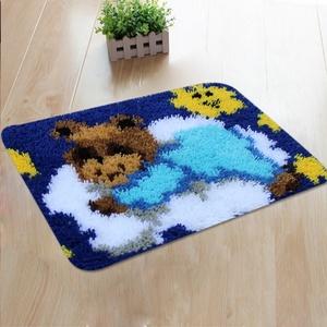 段段绣n钩针十字绣毛线绣地垫地毯坐垫飘窗垫脚垫diy手工材料包