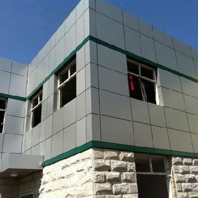 门朔建筑板材订制铝外头缩装饰室内装修塑复合门面方格子材料防火