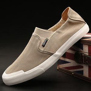 男鞋2022新款夏季薄款帆布鞋一脚蹬懒人休闲板鞋透气老北京布鞋子