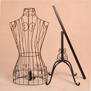 落地展示收纳道具家用架服装婚纱商场镂空模特式展览圆形人形.架