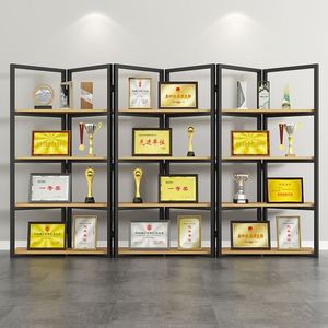 公司荣誉证书展示架货架模型展厅落地多功能样品展架荣誉墙陈列架