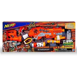 高档全新橙机nerf模块僵温孩之宝热火僵尸生存对战玩具scravenger