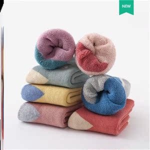 880人付款淘宝七巧板袜子宝宝秋冬季纯棉袜加厚春秋款大童高筒中筒长