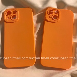 适用网红金橘色vivoy76s手机壳y70s简约y30纯色y51s女y53s防摔y3s