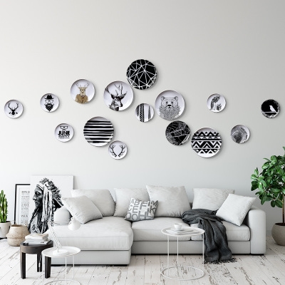 壁盘子装饰品饰盘陶瓷创意饰墙壁墙上饰墙餐厅墙面挂挂咖啡厅北欧