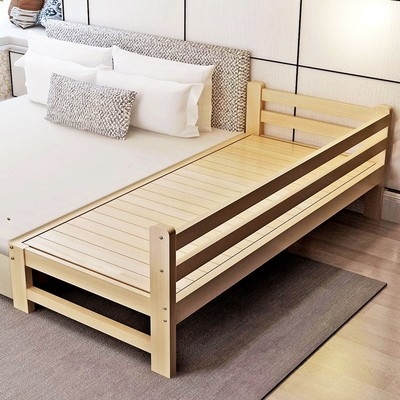 新沙功简易儿童床发围附加护栏多床能经济型加大床不够大拼接加。