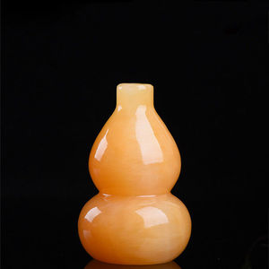 天然玉石葫芦摆件客厅招财镇宅家用小号办公室大号黄玉新款高档次