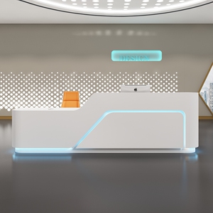 接待台吧台办公工作台大厅康复宠物医院导医现代简约门诊导诊台