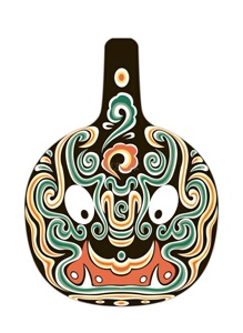 纯手绘新款纸浆马勺脸谱摆件传统特色手工艺品中国风送老外出国