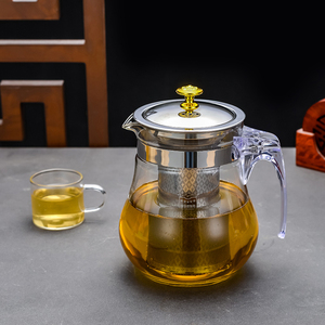 飘逸杯304不锈钢过滤花茶泡茶壶耐高温玻璃家用茶具大容量冲茶壶