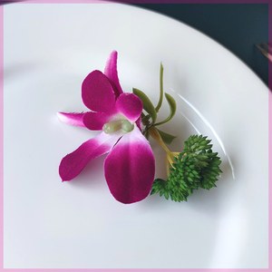 酒店摆盘装饰花假花插花配件意境菜品冷菜餐饮刺身花草点缀创意小