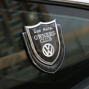 大众车标贴新迈腾帕萨特朗逸宝来polo侧标个性贴车身金属贴标装饰