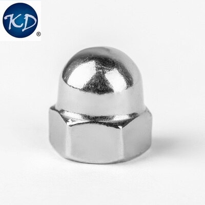 idin1587不锈钢304无缝一体盖型螺母圆头装饰螺帽m3m4m5m6m82j022