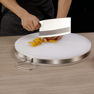 砧之宝商用塑料菜板钢圈食品级pe加厚切菜板剁骨砧板酒店专用菜墩