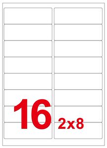 a416格电脑打印不干胶标签纸a4毛面分切格子99*34mmys0.