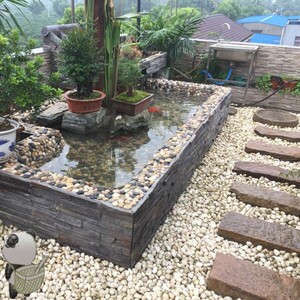底部建筑五彩石鱼缸地砖露台鹅卵石个性装饰浴室白色踩脚地面水.