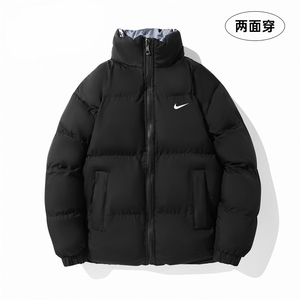 nike耐克棉衣男冬季大码两面穿羽绒棉服女加厚保暖情侣外套棉袄子
