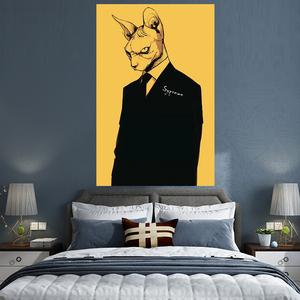 2021可2定制比鲁斯纹身刺青猫装饰挂布宿舍房间酒吧餐厅工作室卧