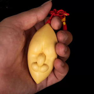 黄杨木雕崖柏木摆生命之源手把玩件女士人物摆件男士手把件木文玩