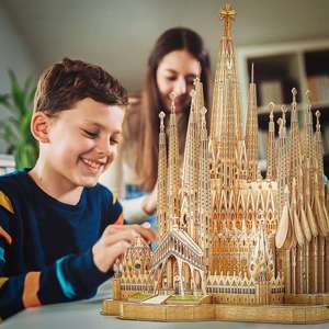 乐立方圣家族大教堂建筑手工拼装模型圣家堂摆件送儿童立体拼图
