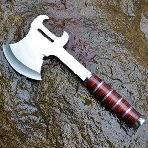 黄金玫瑰手斧户外防身穿越火线cf真斧头军战刀野营斧登山开山斧.