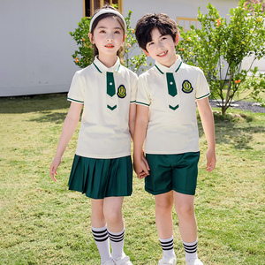 学院风小学生班服套装夏季一年级儿童校服春秋款三件套幼儿园园服