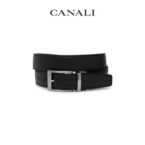 canali 康纳利 canali 1934 粒面印花小牛皮皮带