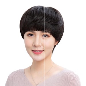 真发假发短发女时尚年轻