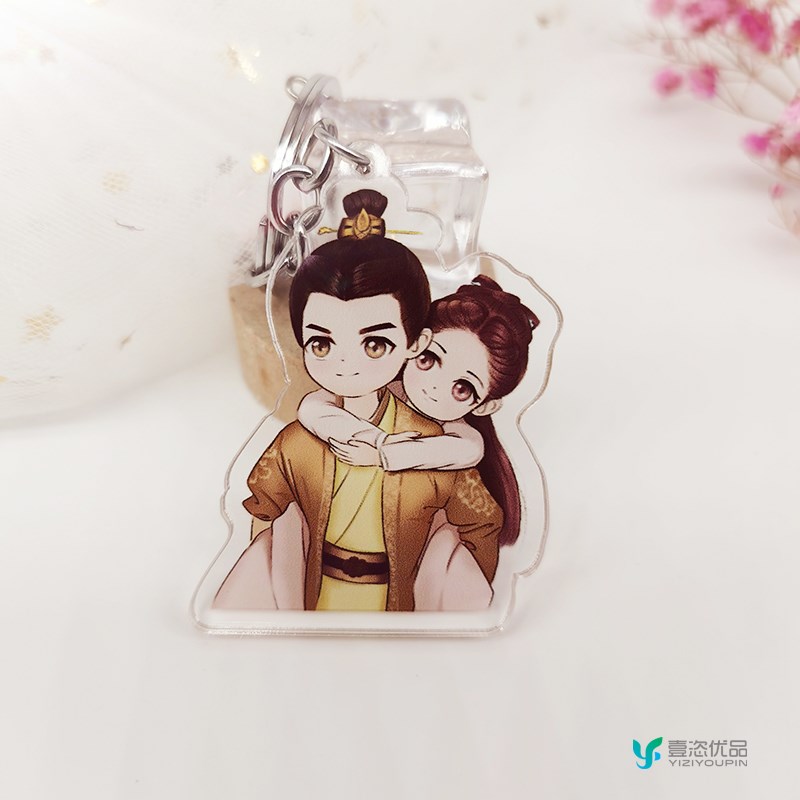 谭松韵任嘉伦周边锦衣之下袁今j夏陆绎双面亚克力挂件钥匙扣钥匙.