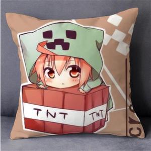 我的世界周边mc钻石草地苦力怕tnt抱枕 办公室汽车沙发装饰小枕头