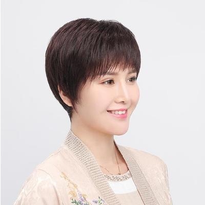 假发x女短发气质夏天外网红中老年时尚网轻薄型个性全头套式发套